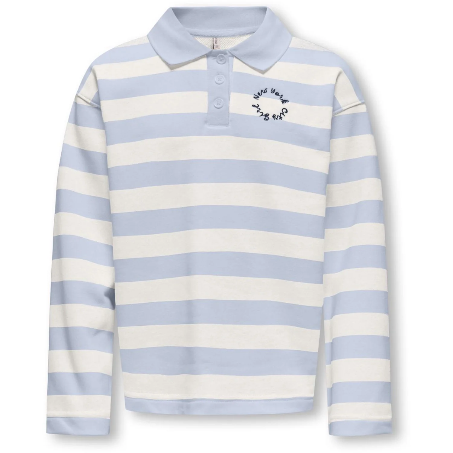kids ONLY Soft Chambray White Alyssum Kogesther L/S Polo Emb Vd Swt