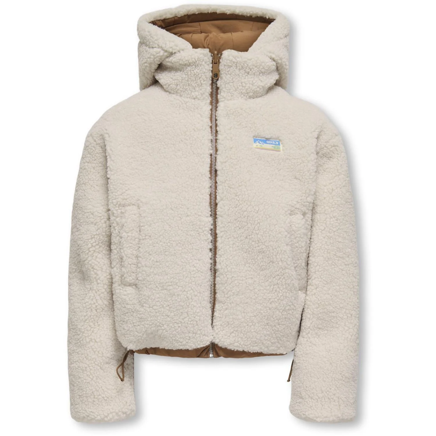 kids ONLY Toasted Coconut Kogmaria Life Reversib Puffer Jakke Otw - Image 2