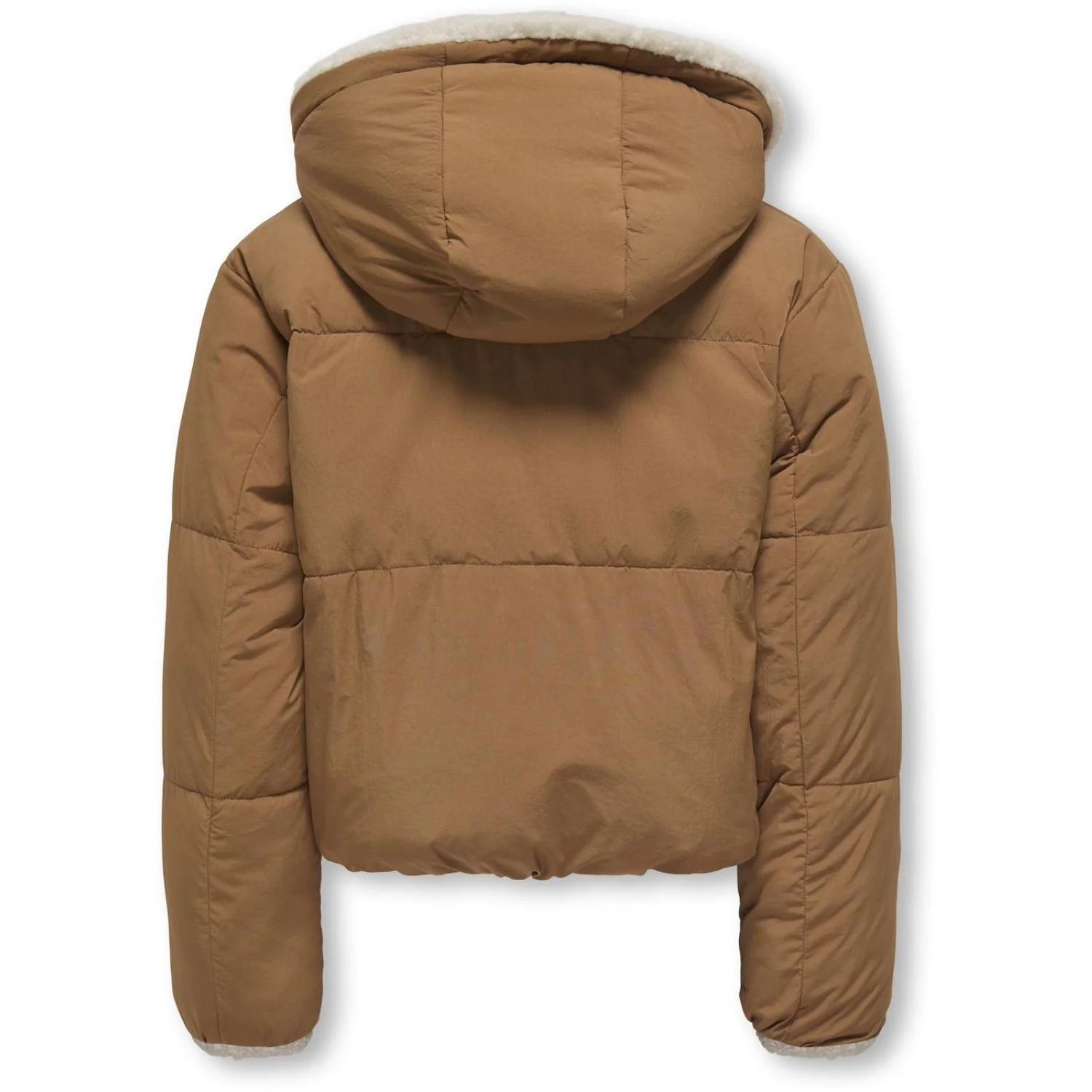 kids ONLY Toasted Coconut Kogmaria Life Reversib Puffer Jakke Otw - Image 4