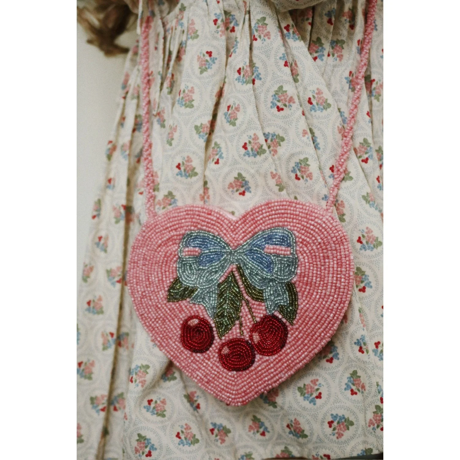Konges Sløjd Amarena Beaded Heart Taske - Image 2