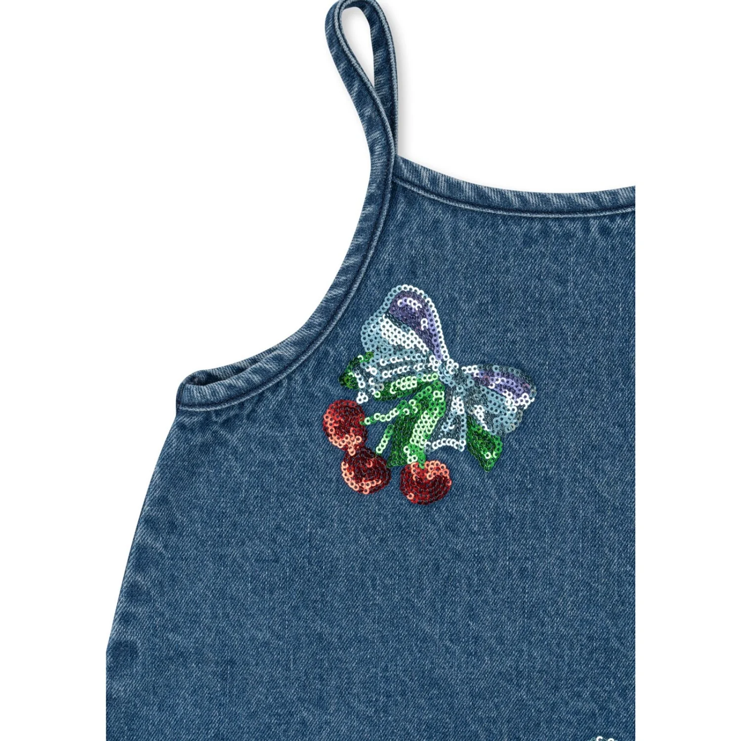 Konges Sløjd Amarena Sequin Magot Paliet Strop Kjole Denim GOTS - Image 5