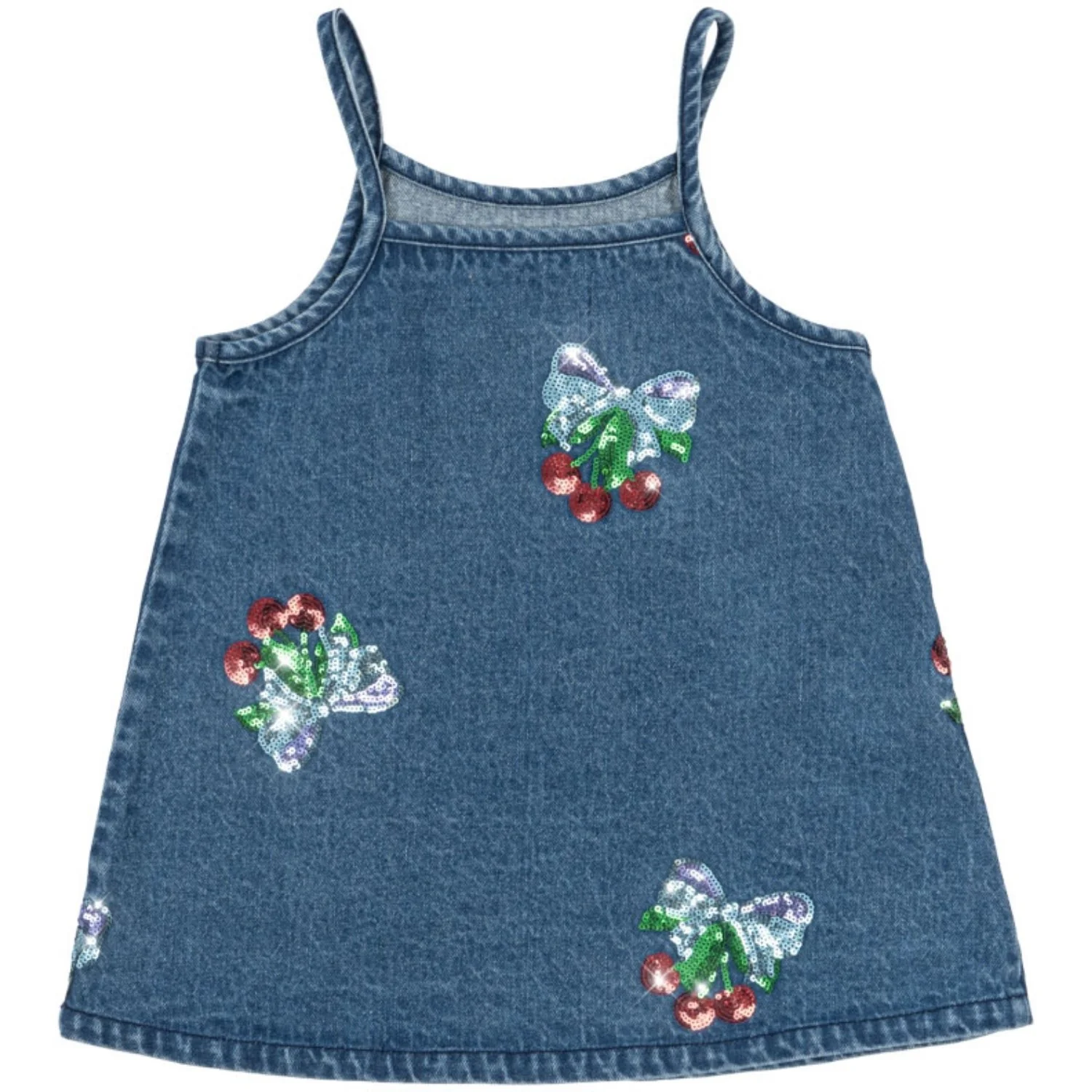 Konges Sløjd Amarena Sequin Magot Paliet Strop Kjole Denim GOTS - Image 6