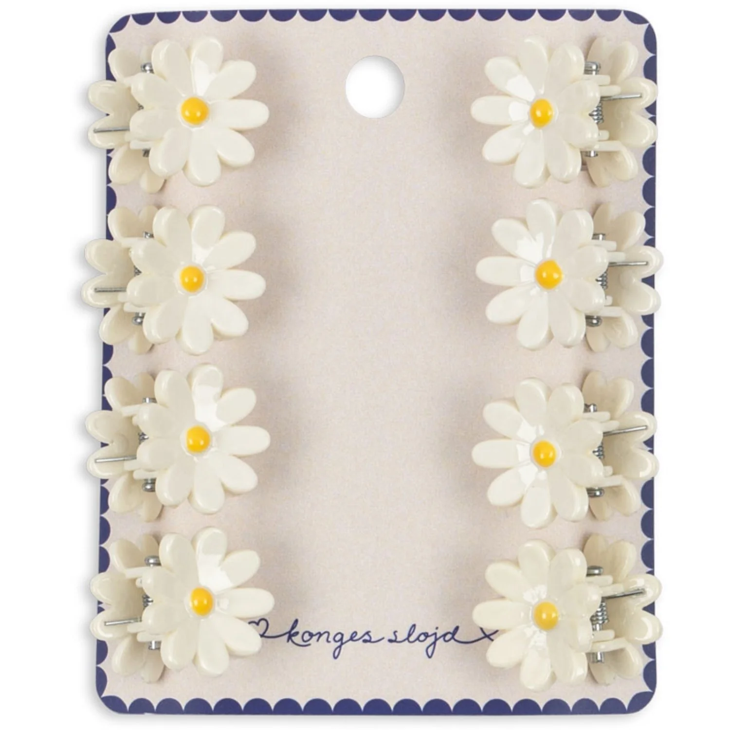 Konges Sløjd Antique White 8 Pak Daisy Mini Hair Claw - Image 2