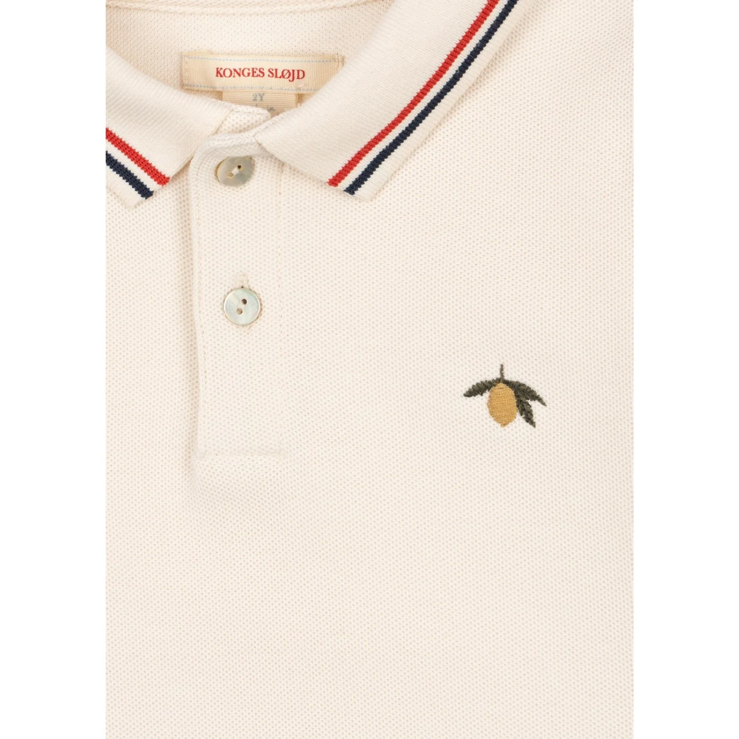 Konges Sløjd Antique White Florian Polo Skjorte Gots - Image 7