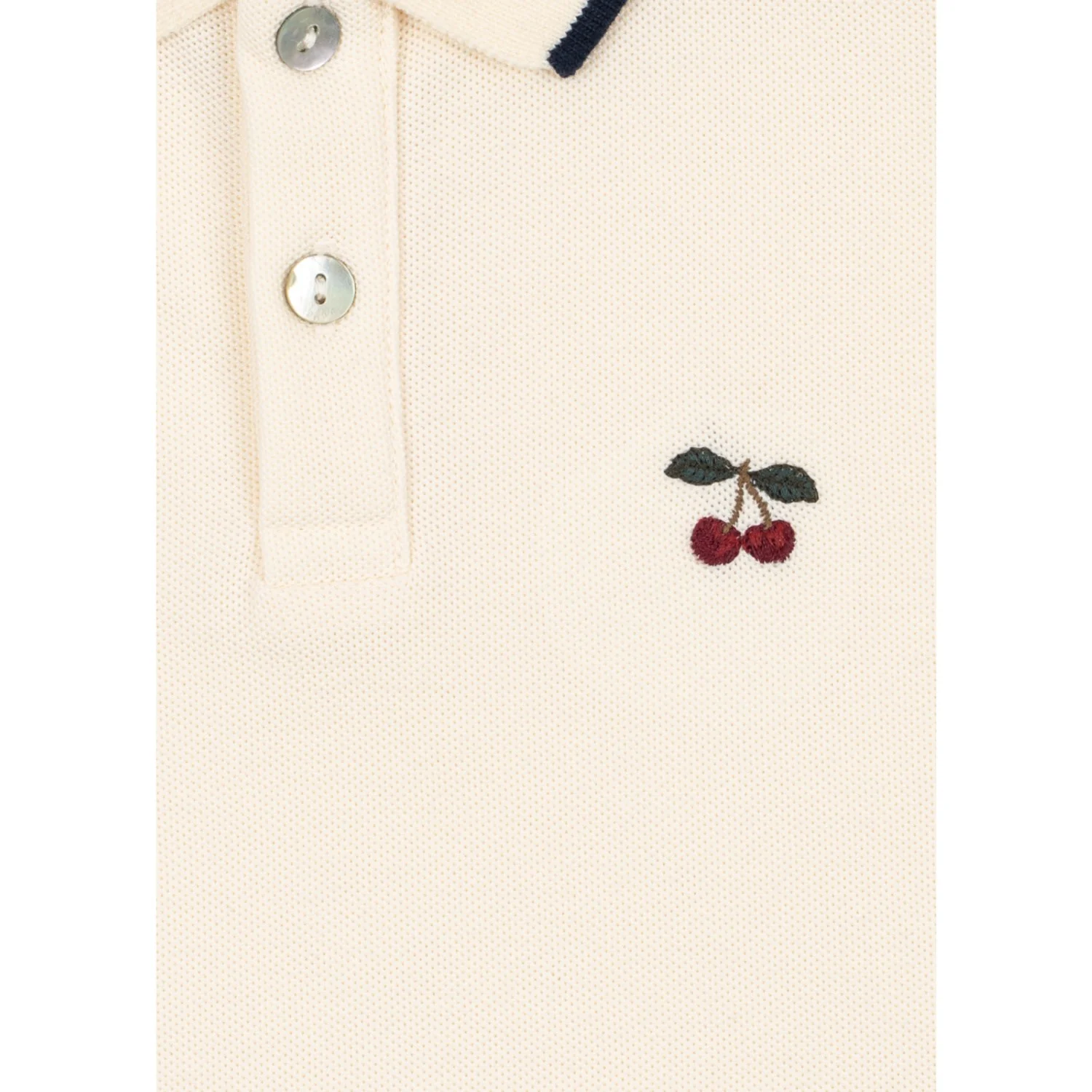 Konges Sløjd Antique White Florita Polo Skjorte Ocs - Image 6