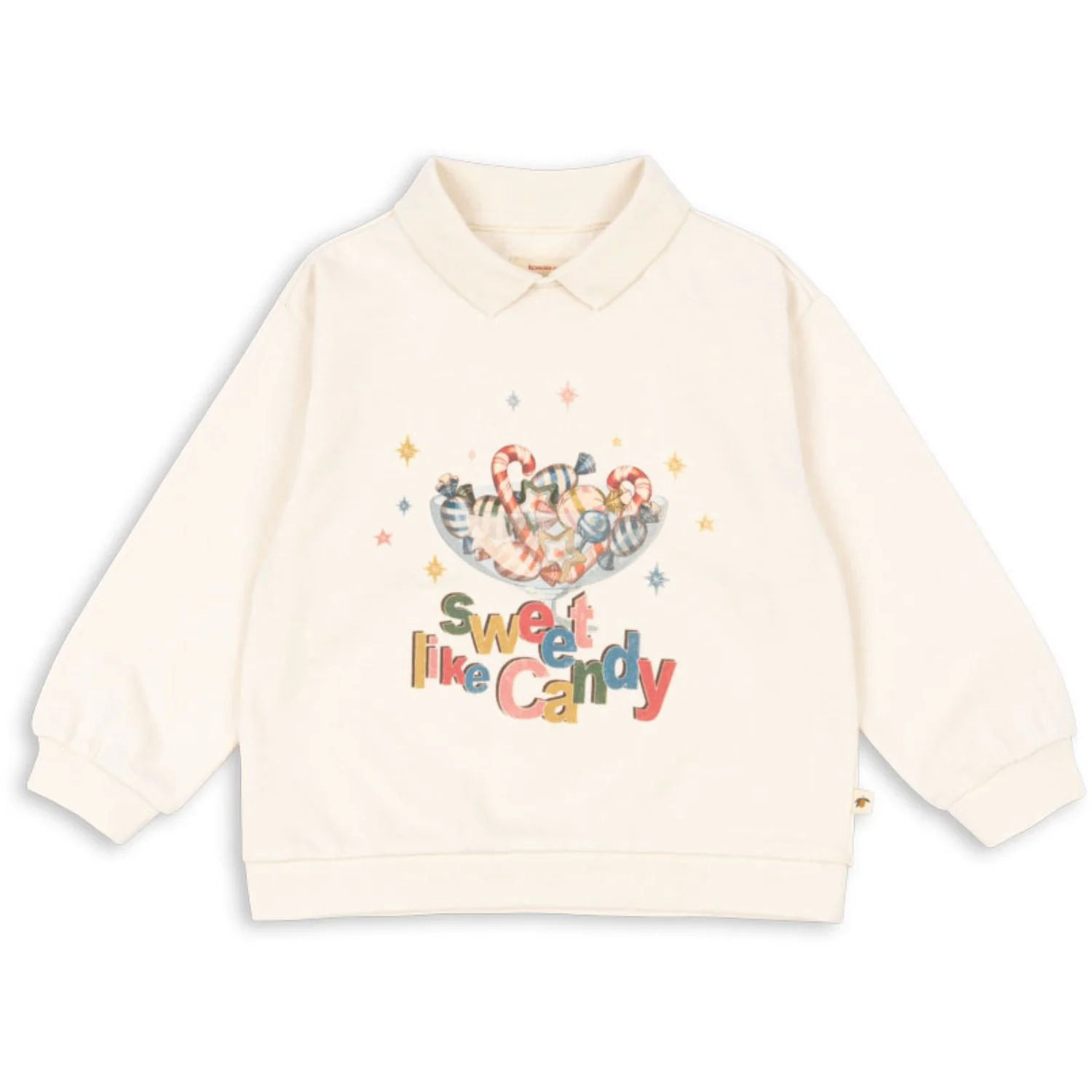 Konges Sløjd Antique White Spotty Ls Polo Gots