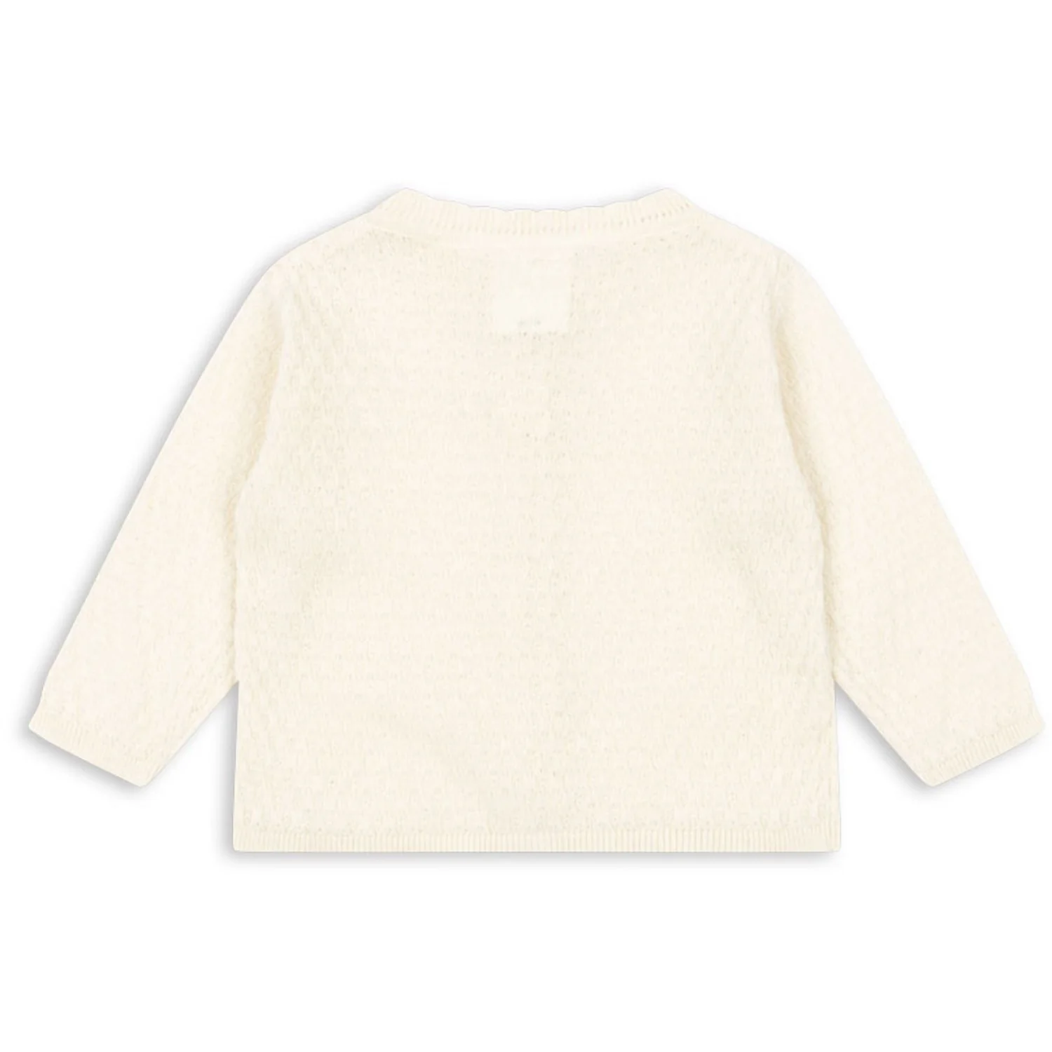 Konges Sløjd Fanga Fontana Antique White Venti Pointelle Cardigan GOTS - Image 3