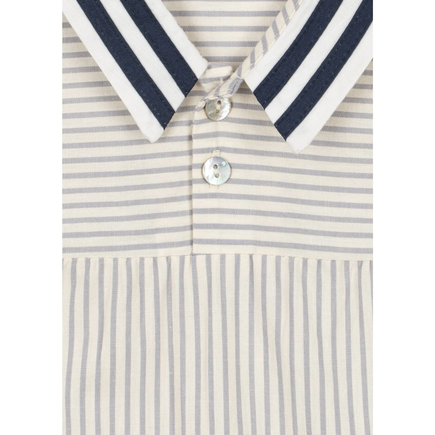 Konges Sløjd Bleu Stripe Allie Sailor Romper Gots - Image 3