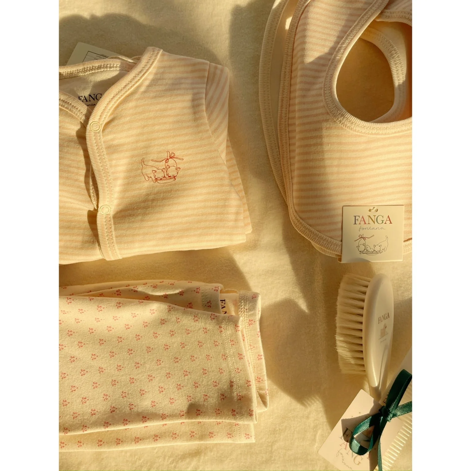 Konges Sløjd Fanga Fontana Blush Mix Fio Stripe 2 Pak Beanie OCS - Image 5
