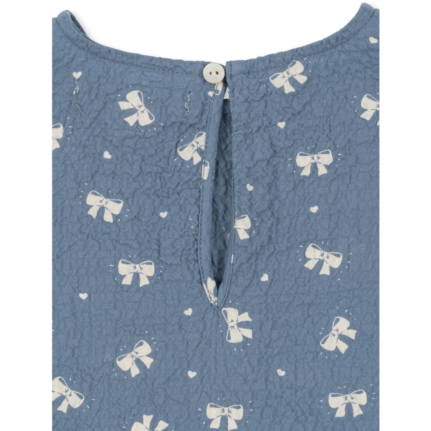 Konges Sløjd Boucle Blue Vida Bluse GOTS - Image 4