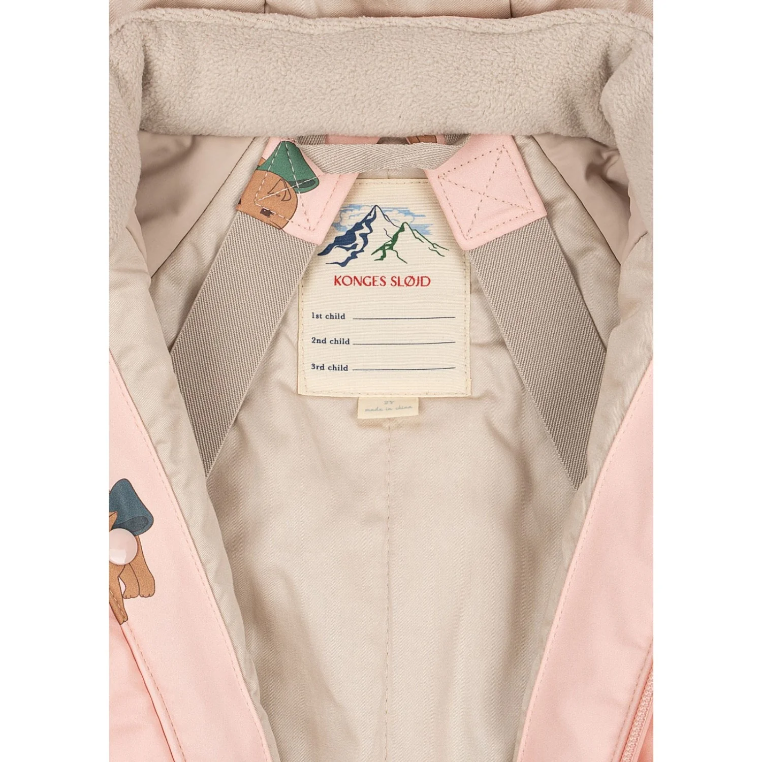Konges Sløjd x Luksusbaby Bow Kitty Pink Rain Flyverdragt - Image 3