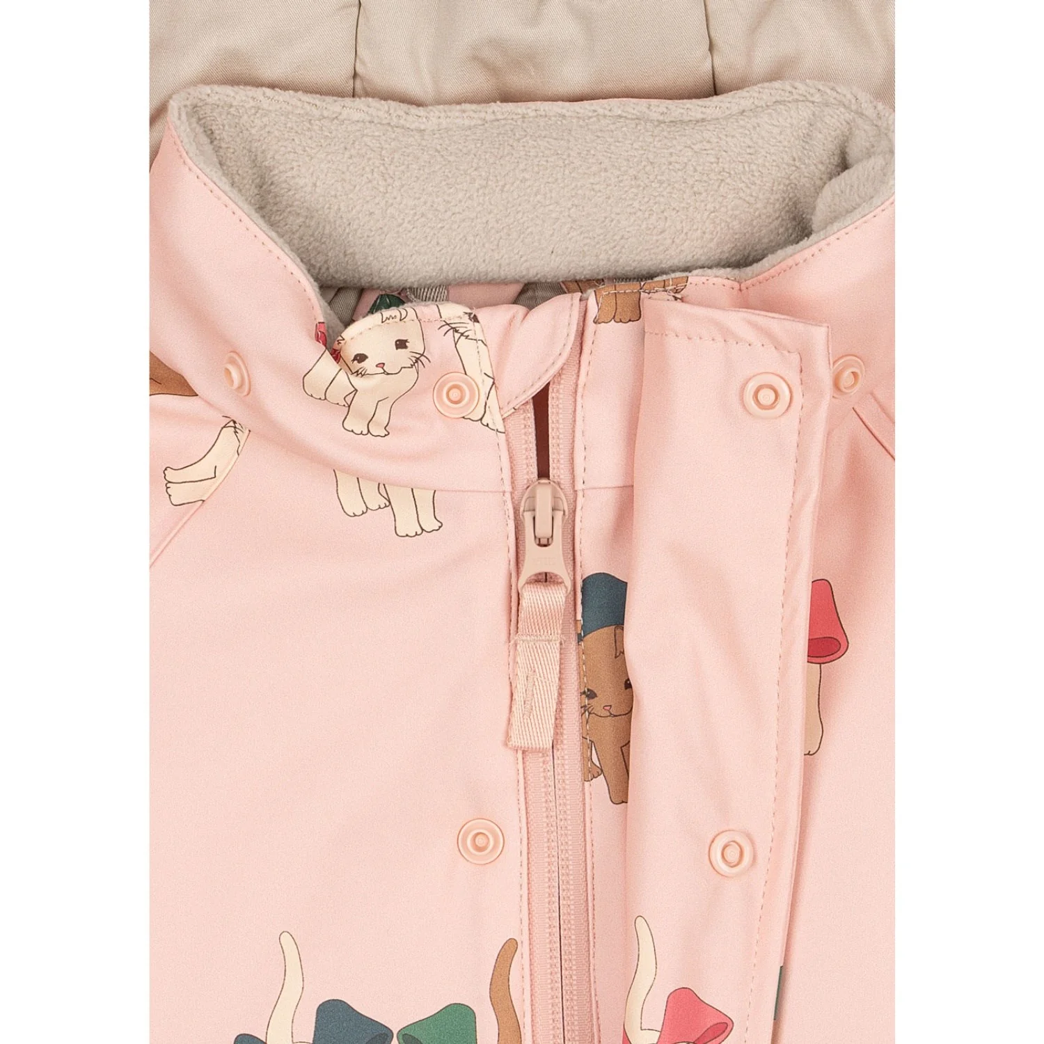 Konges Sløjd x Luksusbaby Bow Kitty Pink Rain Flyverdragt - Image 4