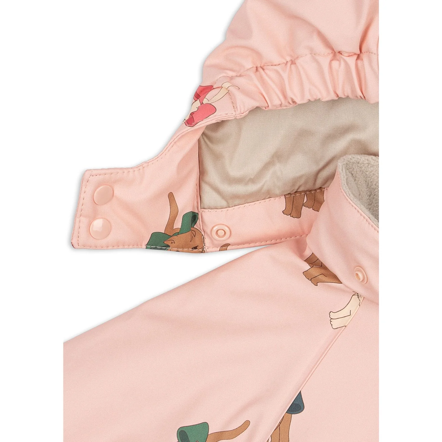 Konges Sløjd x Luksusbaby Bow Kitty Pink Rain Flyverdragt - Image 6
