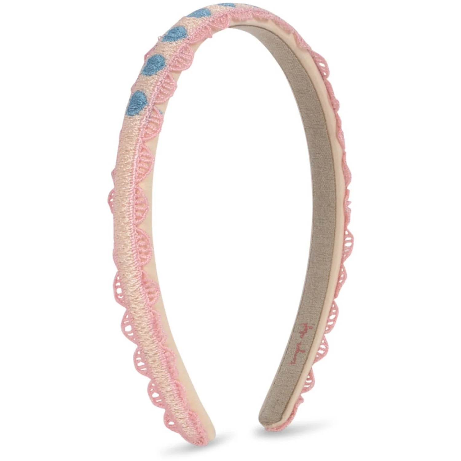 Konges Sløjd Buttercream Heart Embroidery Hårbøjle - Image 4