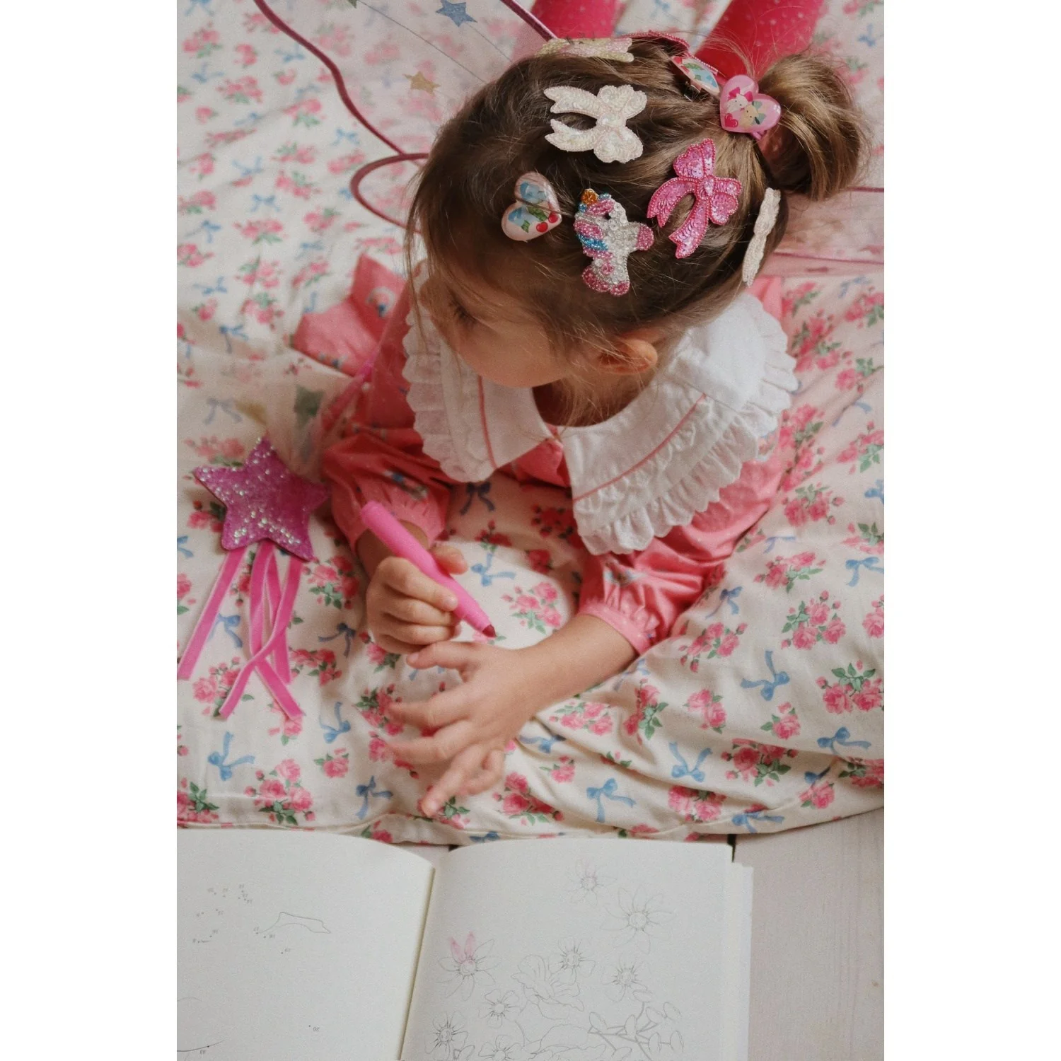 Konges Sløjd Cameo Rose 2 Pak Paliet Sløjfe Hair Clip - Image 3