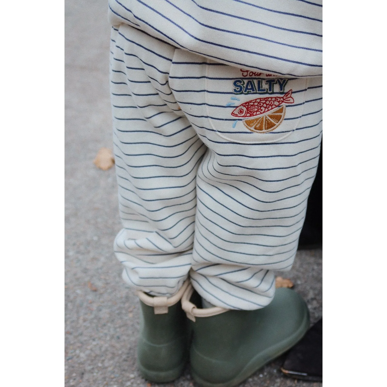 Konges Sløjd Captains Blue/Antique White Amio Sweat Bukser Ocs - Image 2