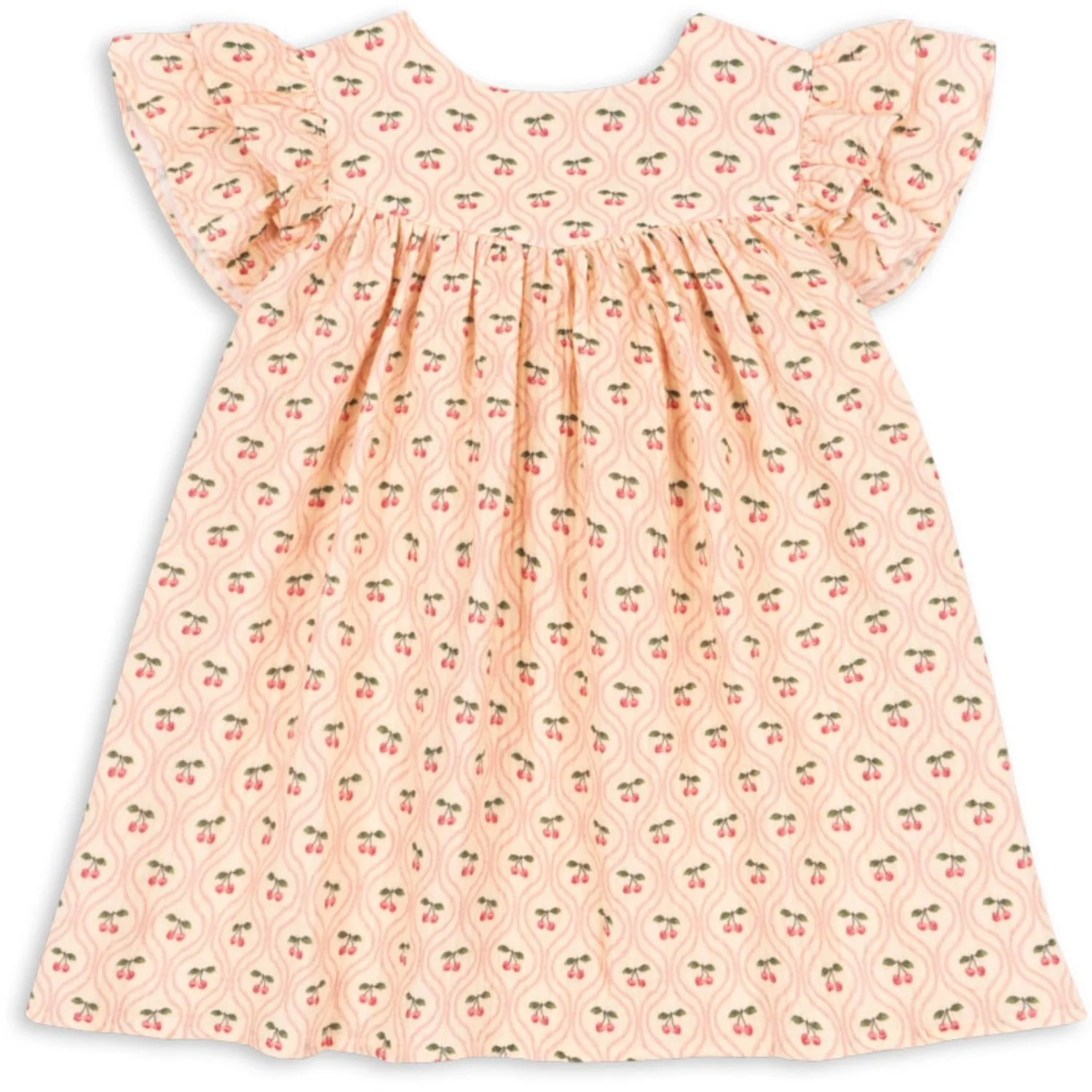 Konges Sløjd Cherry Pink Motif Coco Kjole GOTS