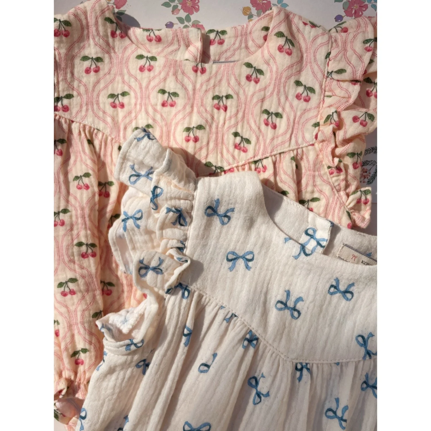 Konges Sløjd Cherry Pink Motif Coco Romper GOTS - Image 3