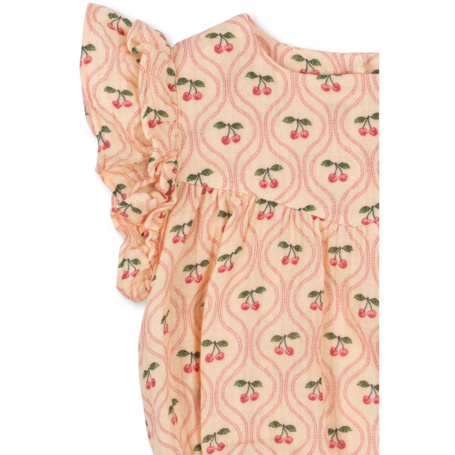 Konges Sløjd Cherry Pink Motif Coco Romper GOTS - Image 4