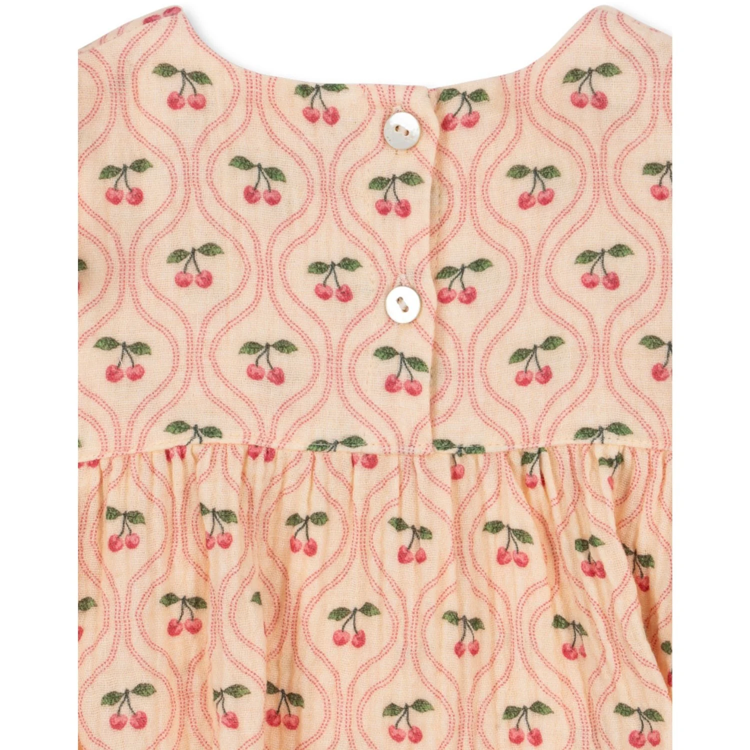 Konges Sløjd Cherry Pink Motif Coco Romper GOTS - Image 5