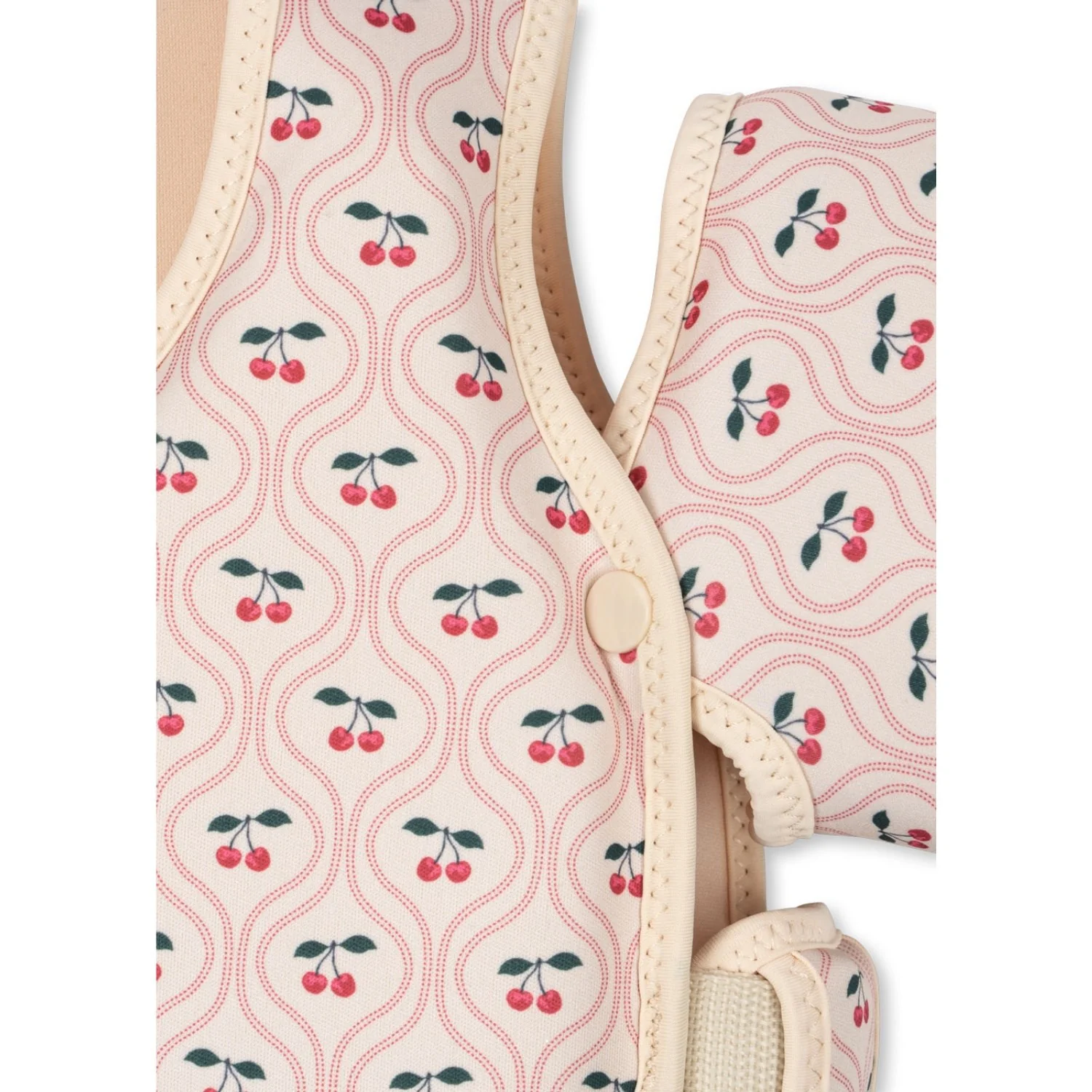 Konges Sløjd Cherry Pink Motif Hollis Svømmevest med Vinger - Image 3