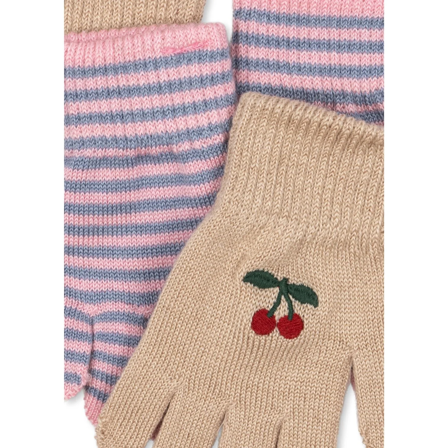 Konges Sløjd Cherry/Stripe 2 Pak Filla Handsker - Image 3