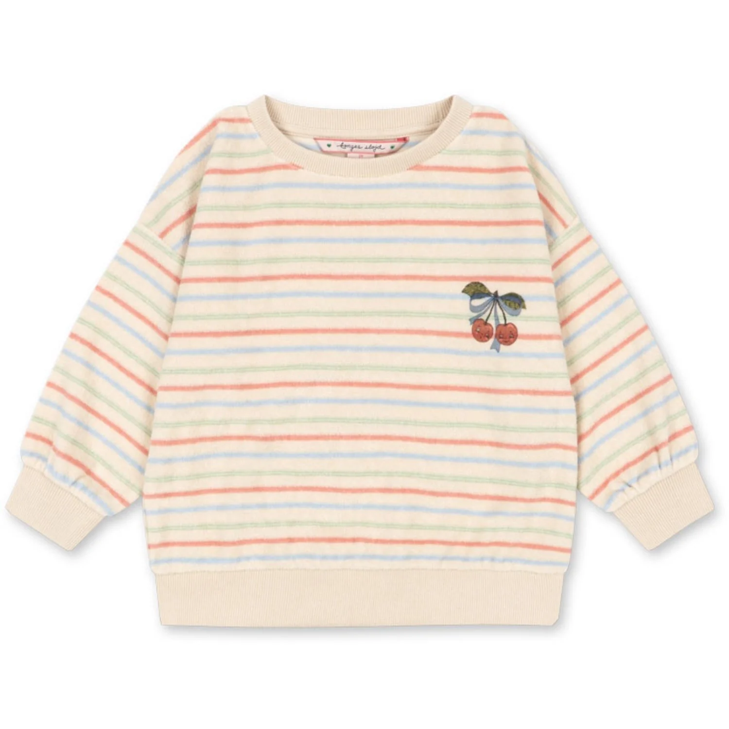 Konges Sløjd Confetti Stripe Itty Rib Sweatshirt Gots