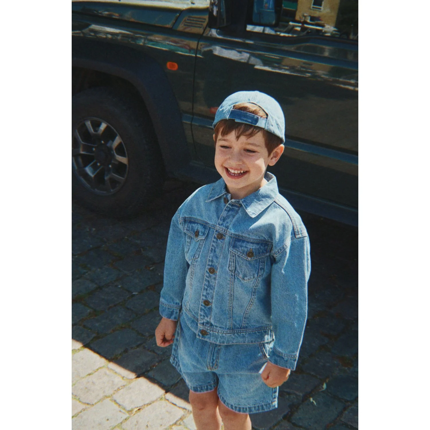 Konges Sløjd Denim Blue Magot Denim Shorts Gots - Image 4
