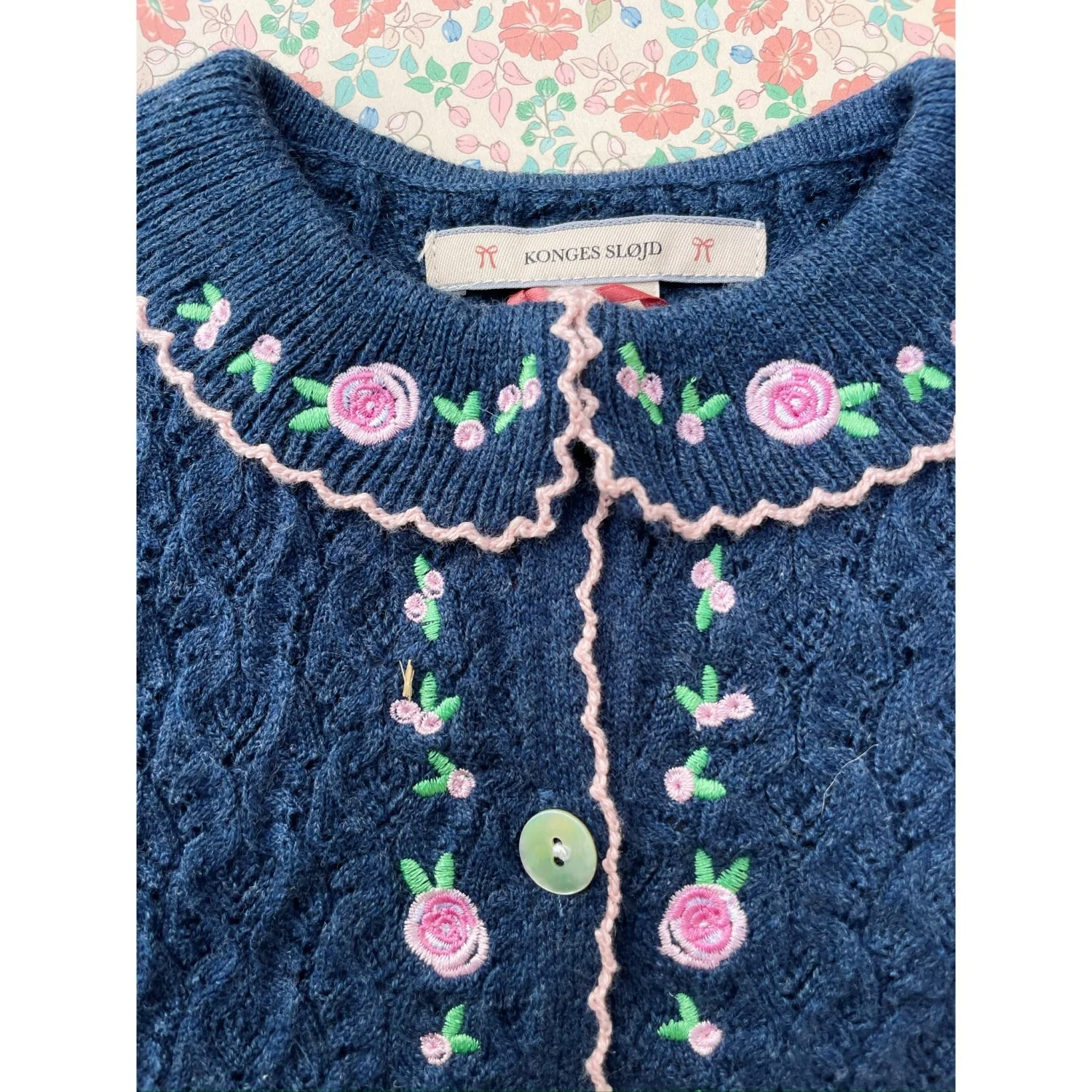 Konges Sløjd Ensign Blue Rosier Cardigan - Image 2