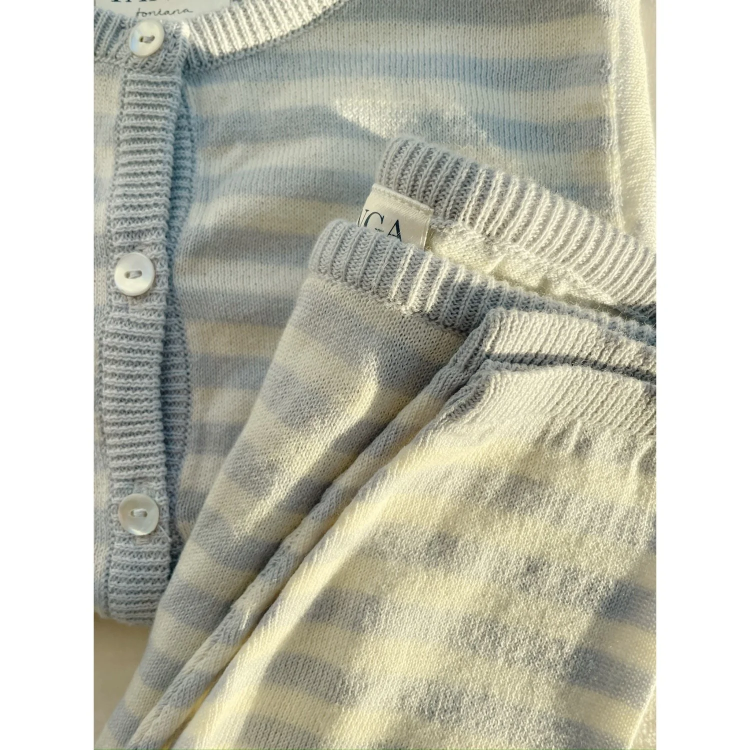 Konges Sløjd Fanga Fontana Gray Dawn Venti Strik Cardigan GOTS - Image 4