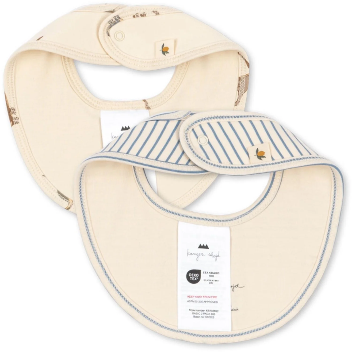 Konges Sløjd Kubi/Stripe Bluie Basic 2 Pak Hagesmæk - Image 3