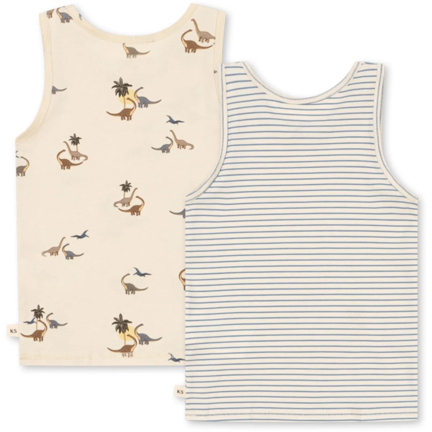 Konges Sløjd Kubi/Stripe Bluie Basic 2 Pak Tanktop GOTS - Image 3