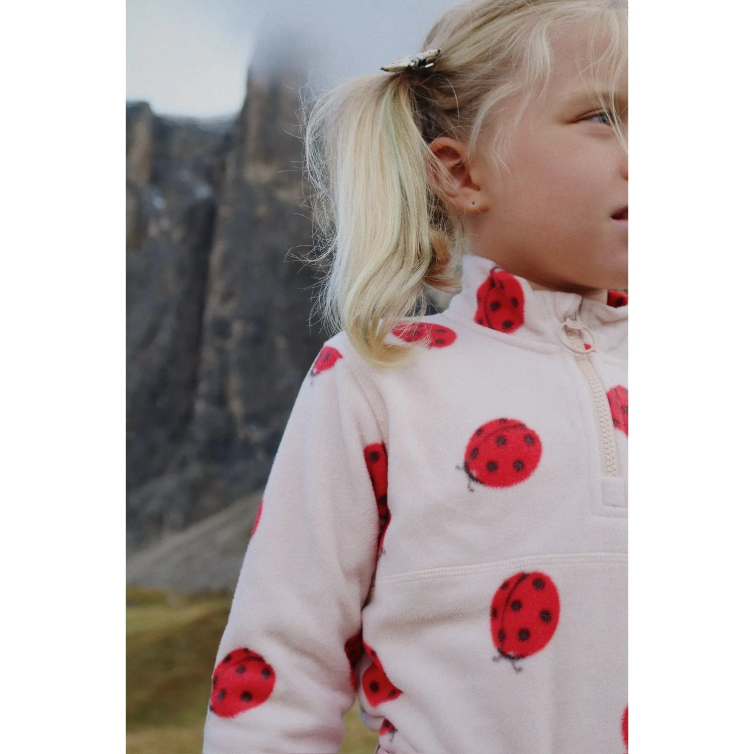 Konges Sløjd Ladybug Tavi Fleece Sweatshirt Grs - Image 3