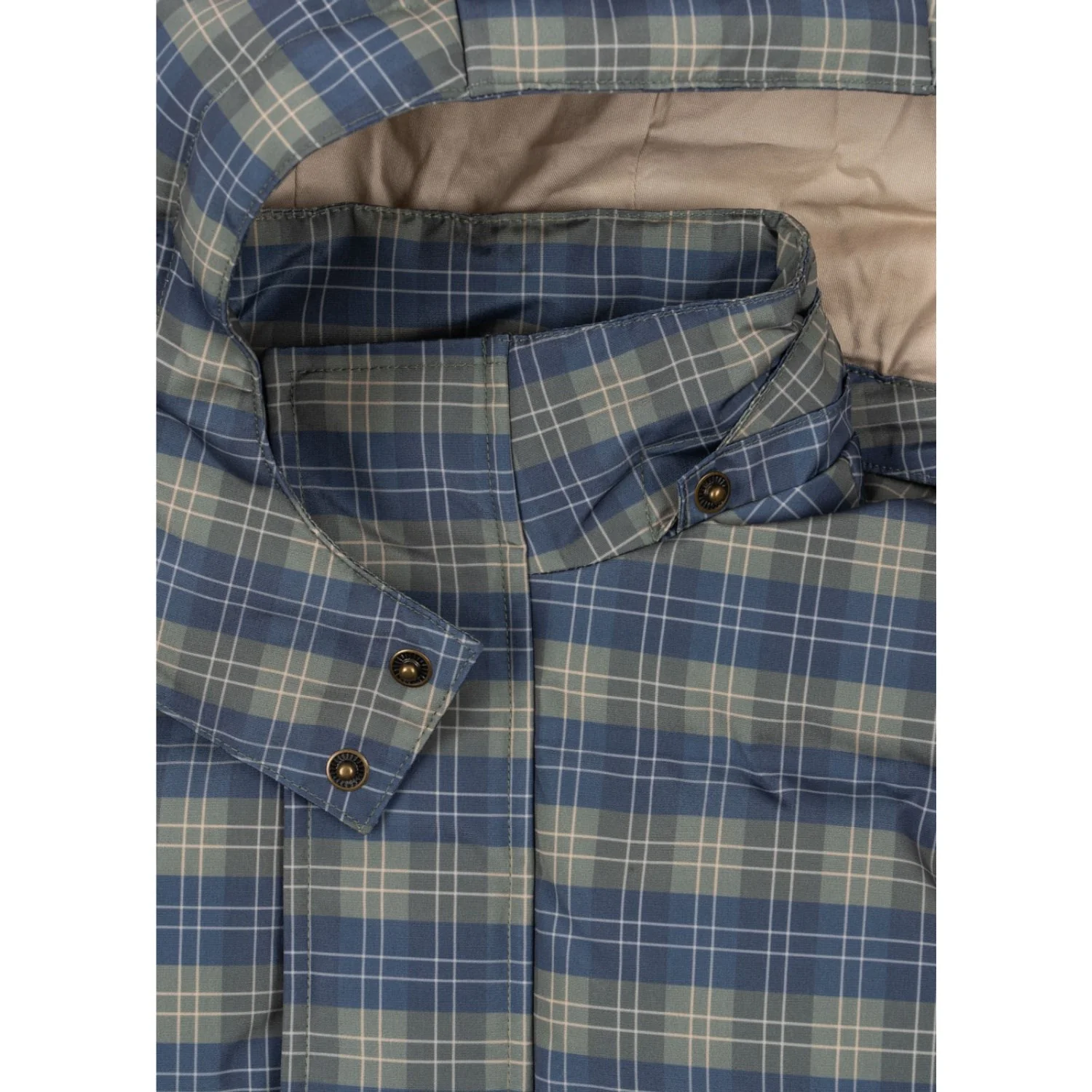 Konges Sløjd Laurel Blue Check Magnum Down Jakke Print Grs - Image 5