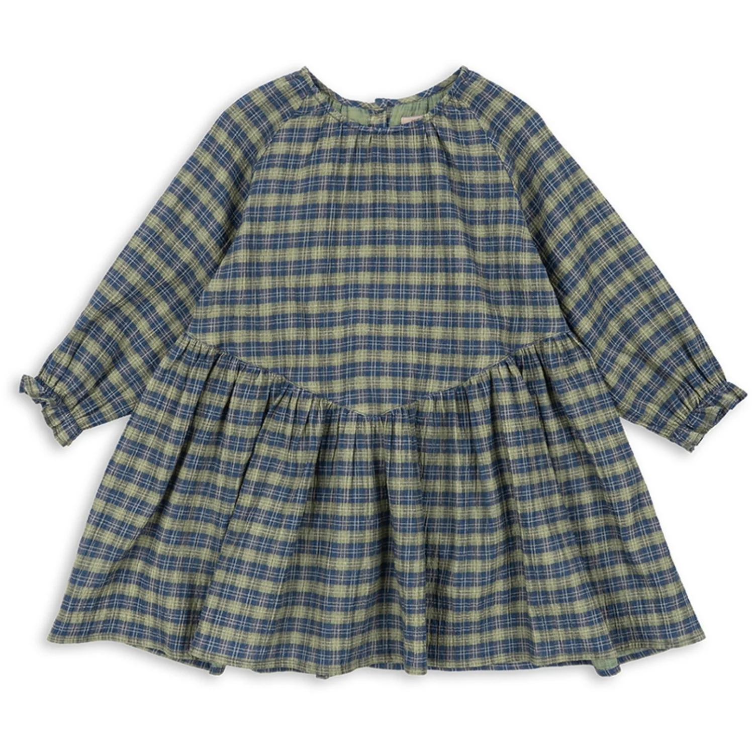 Konges Sløjd Laurel Blue Check Terre Kjole GOTS