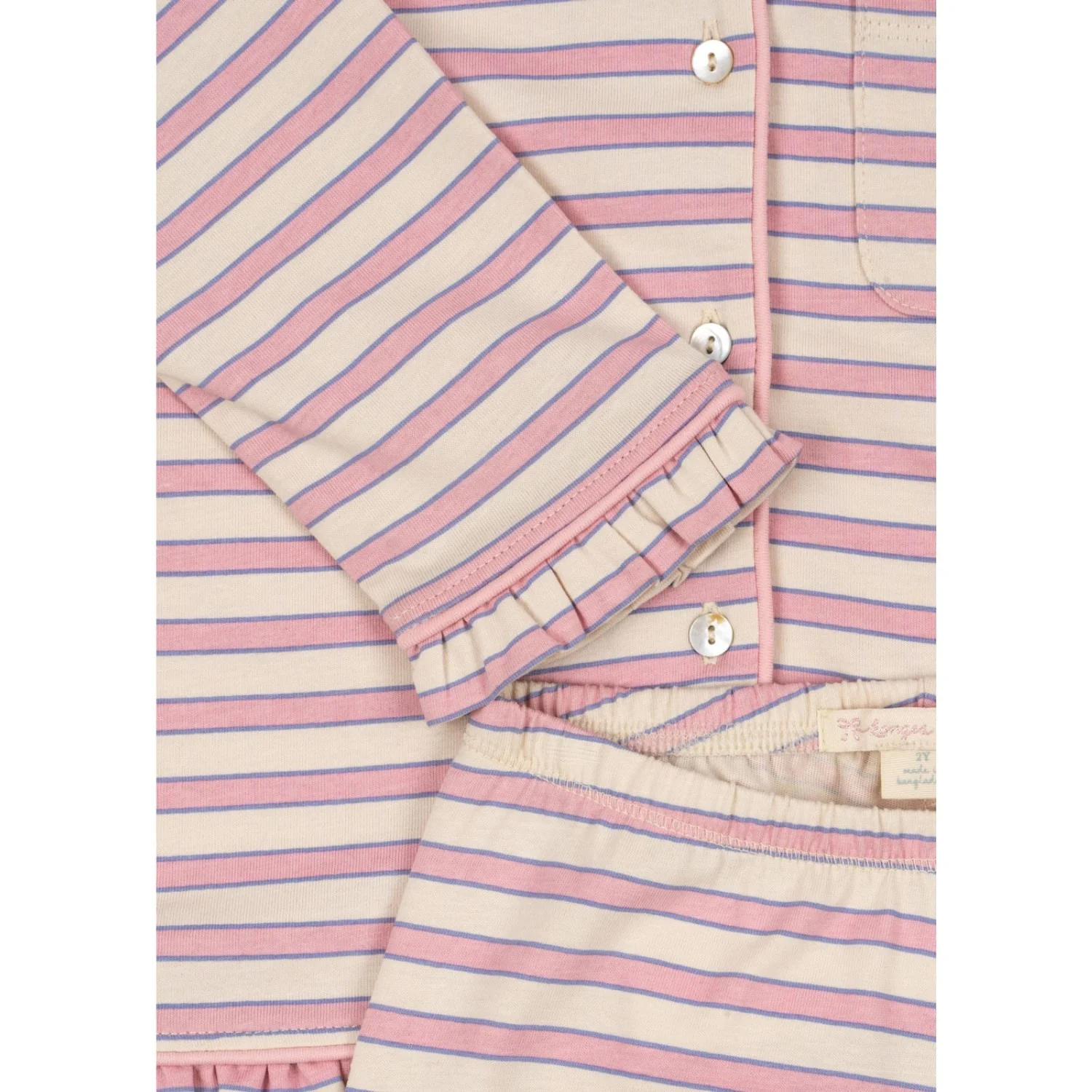 Konges Sløjd Lolly Stripe Pio Flæse Sæt Gots - Image 10