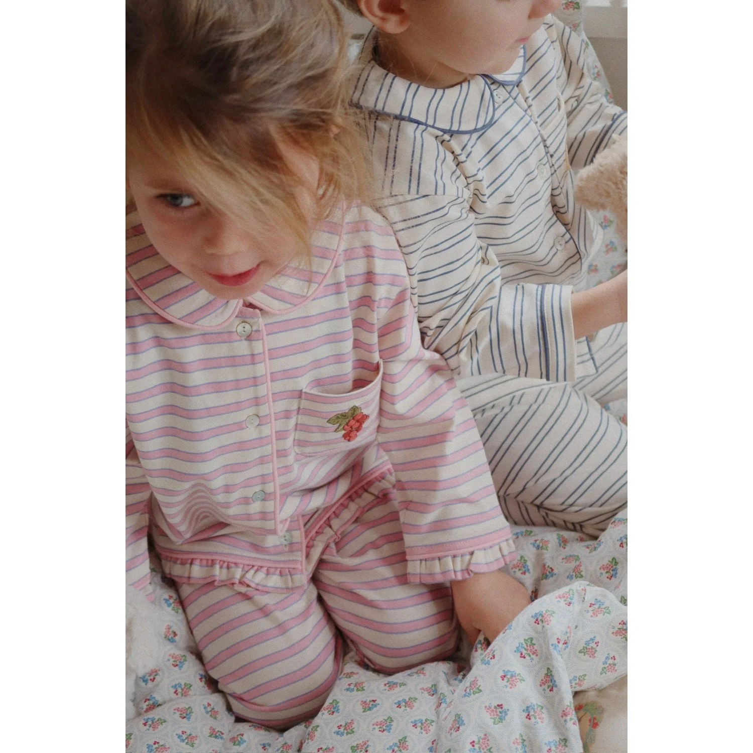 Konges Sløjd Lolly Stripe Pio Flæse Sæt Gots - Image 2