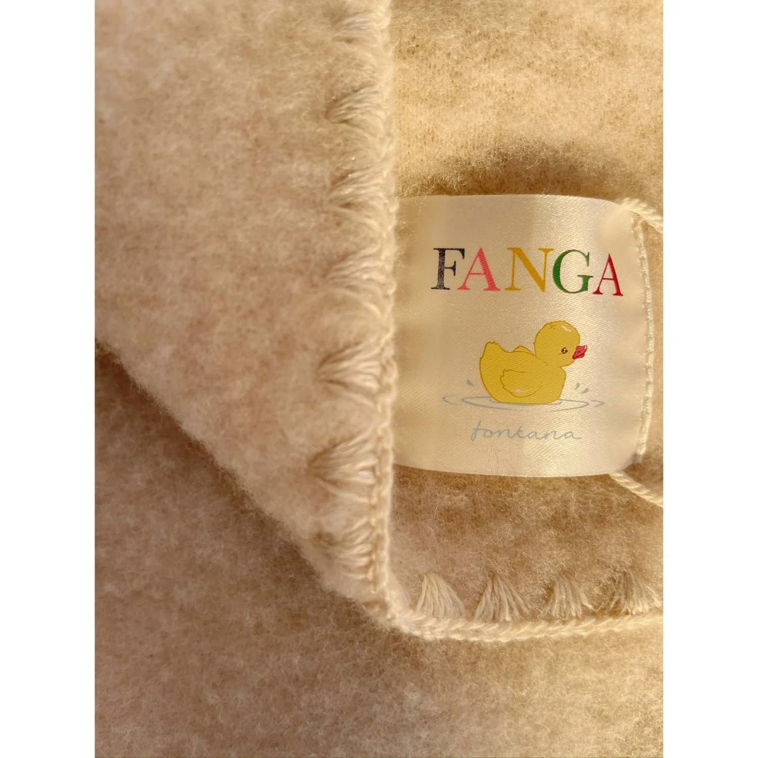 Konges Sløjd Fanga Fontana Oatmeal Melange Erba Uld Fleece Baby Tæppe - Image 4