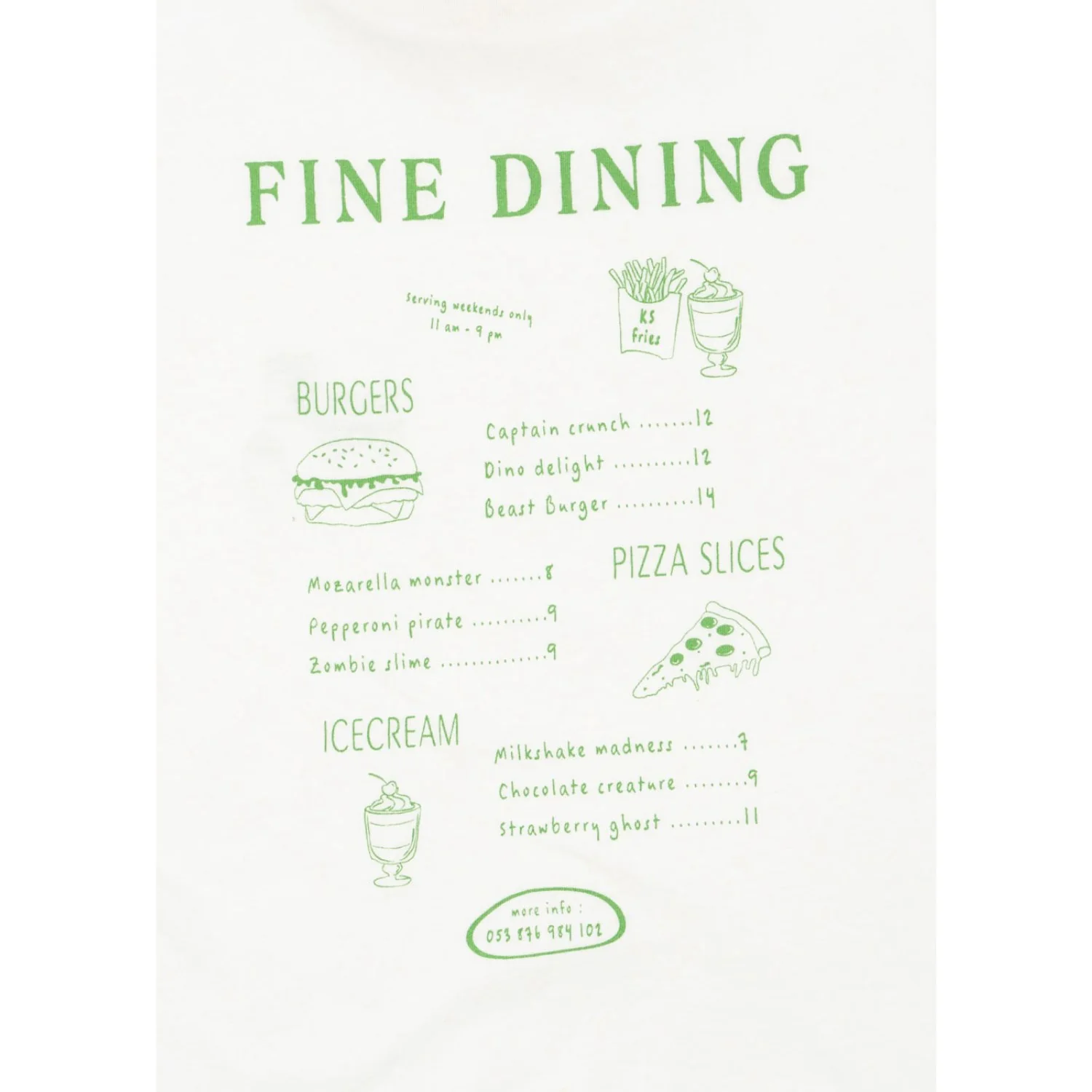 Konges Sløjd Off White/Fine Dining Era Tee Ocs - Image 8