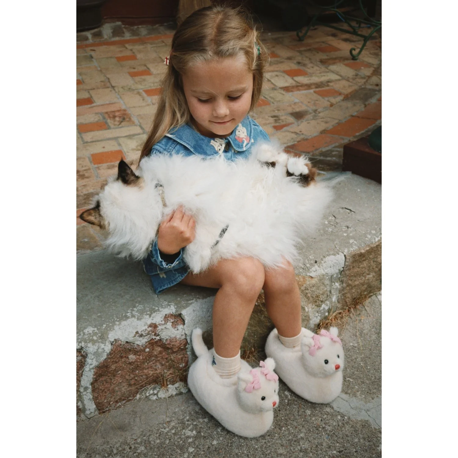 Konges Sløjd Off White Kitty Footies - Image 4