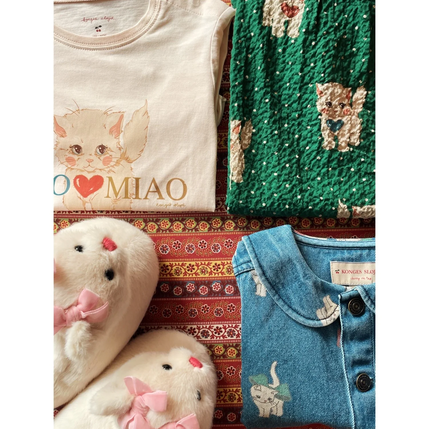 Konges Sløjd Off White Kitty Footies - Image 6