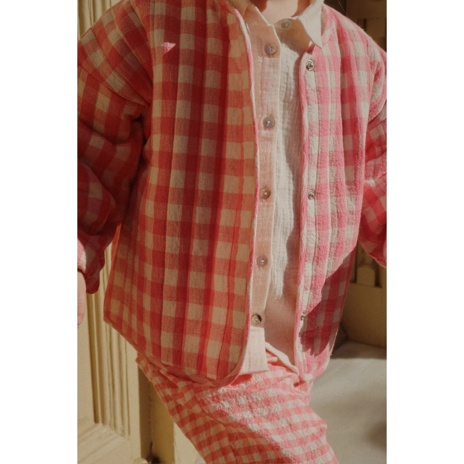 Konges Sløjd Peach Blossom Check RHW X KS Bella Bukser GOTS - Image 7