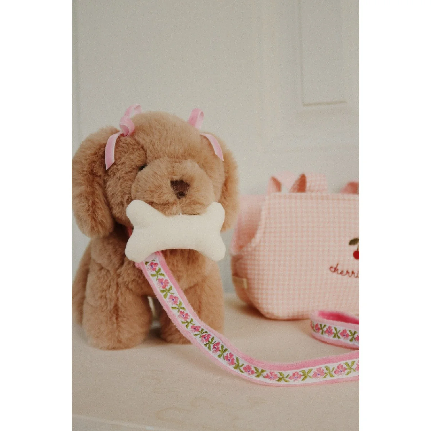 Konges Sløjd Pink Check Maude Puppy - Image 2