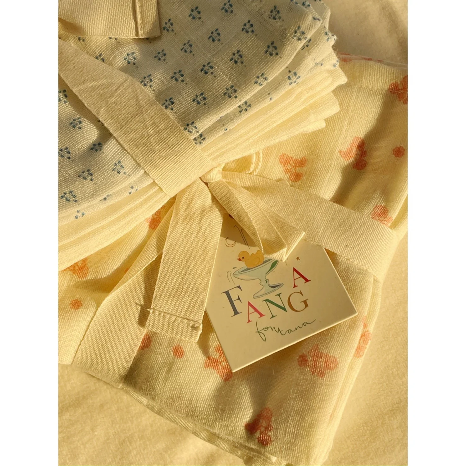 Konges Sløjd Fanga Fontana Punto Blu Bellini 3 Pak Muslin Cloth GOTS - Image 4