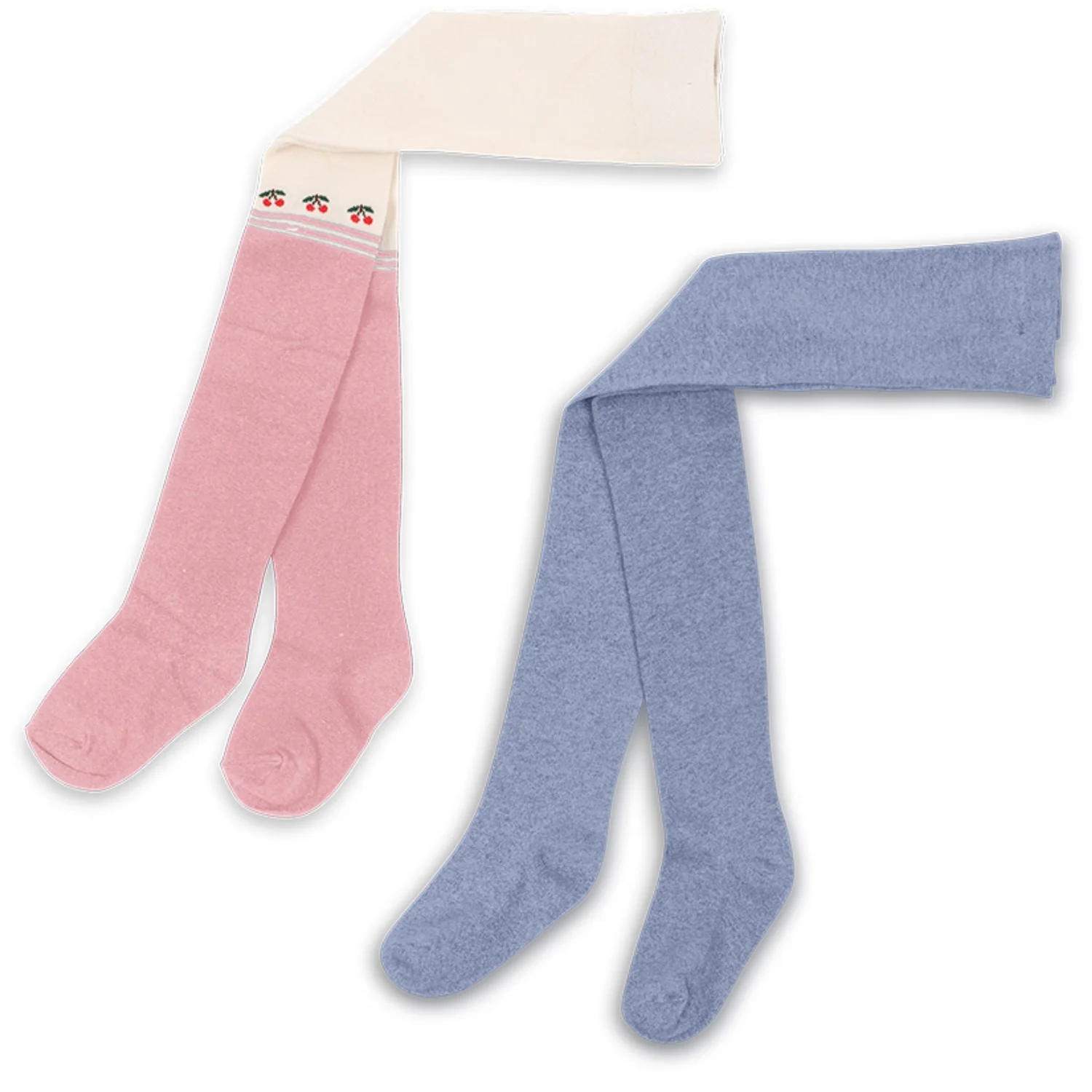 Konges Sløjd Purple/Pink Dolphin 2 Pak Cherry Lurex Strømpebukser