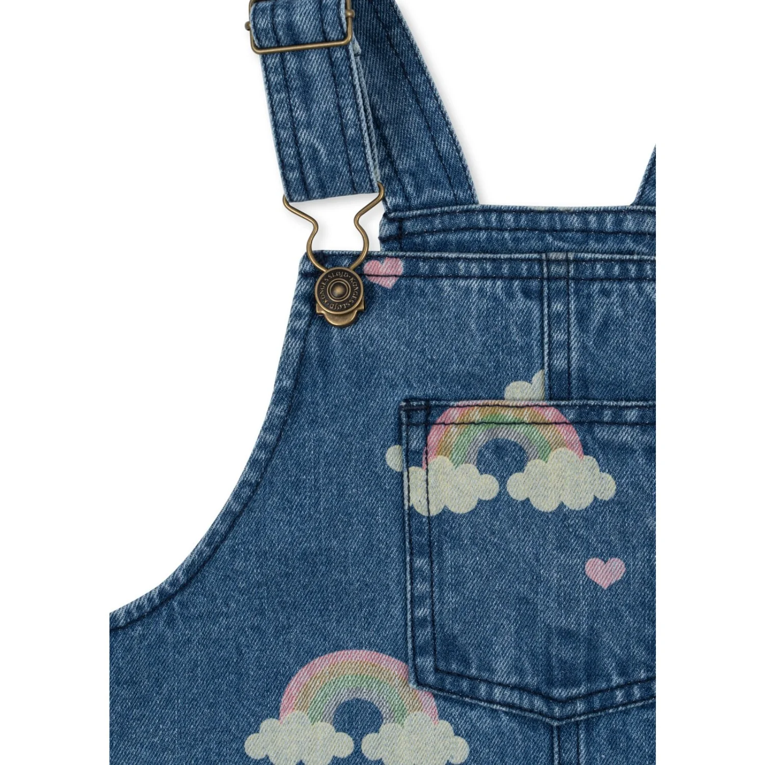 Konges Sløjd Rainbow Magot Overall Kjole Denim GOTS - Image 3