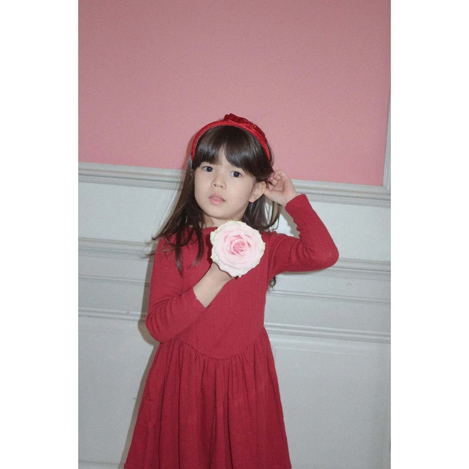 Konges Sløjd Red/Glitter Fløjl Sløjfe Hairbrace - Image 2