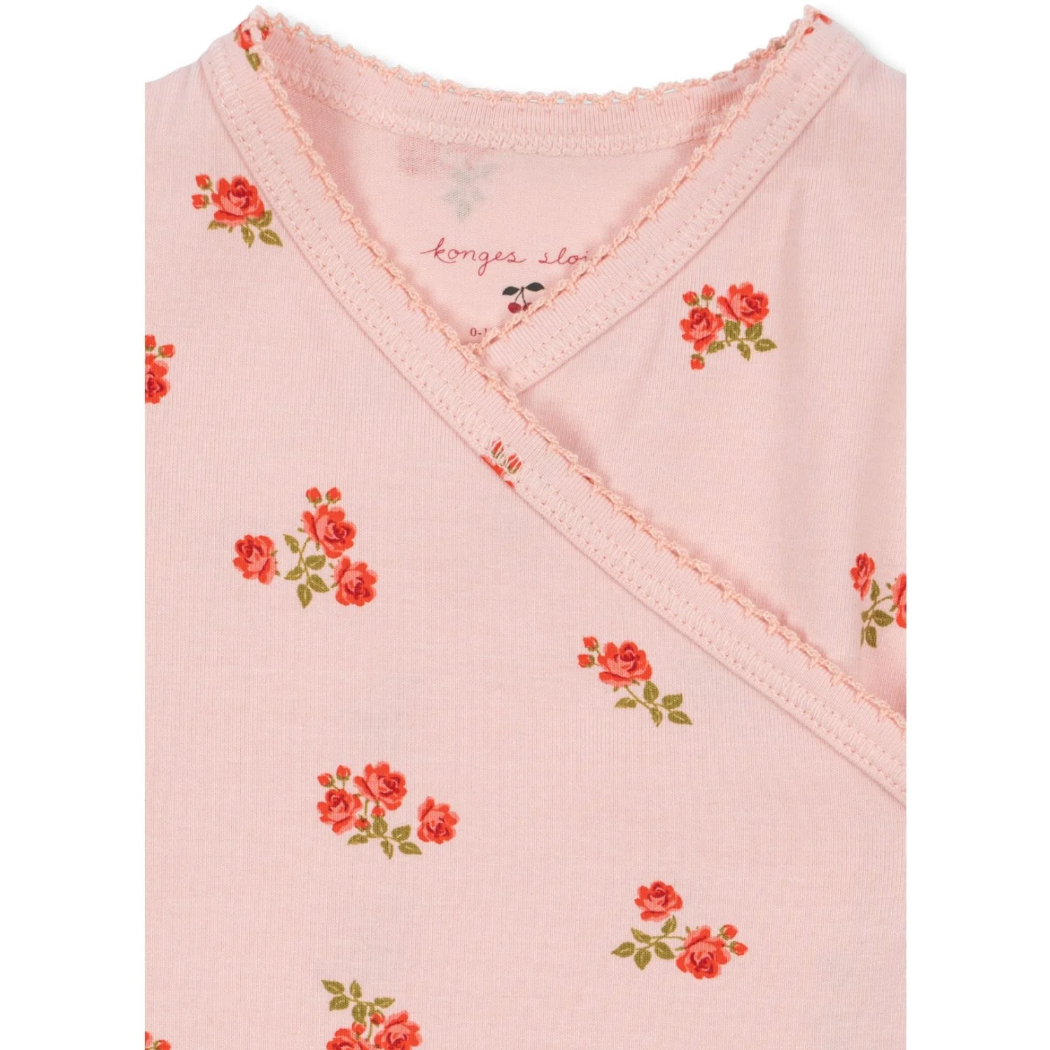 Konges Sløjd Rosa Pink Basic Newborn Onesie GOTS - Image 3