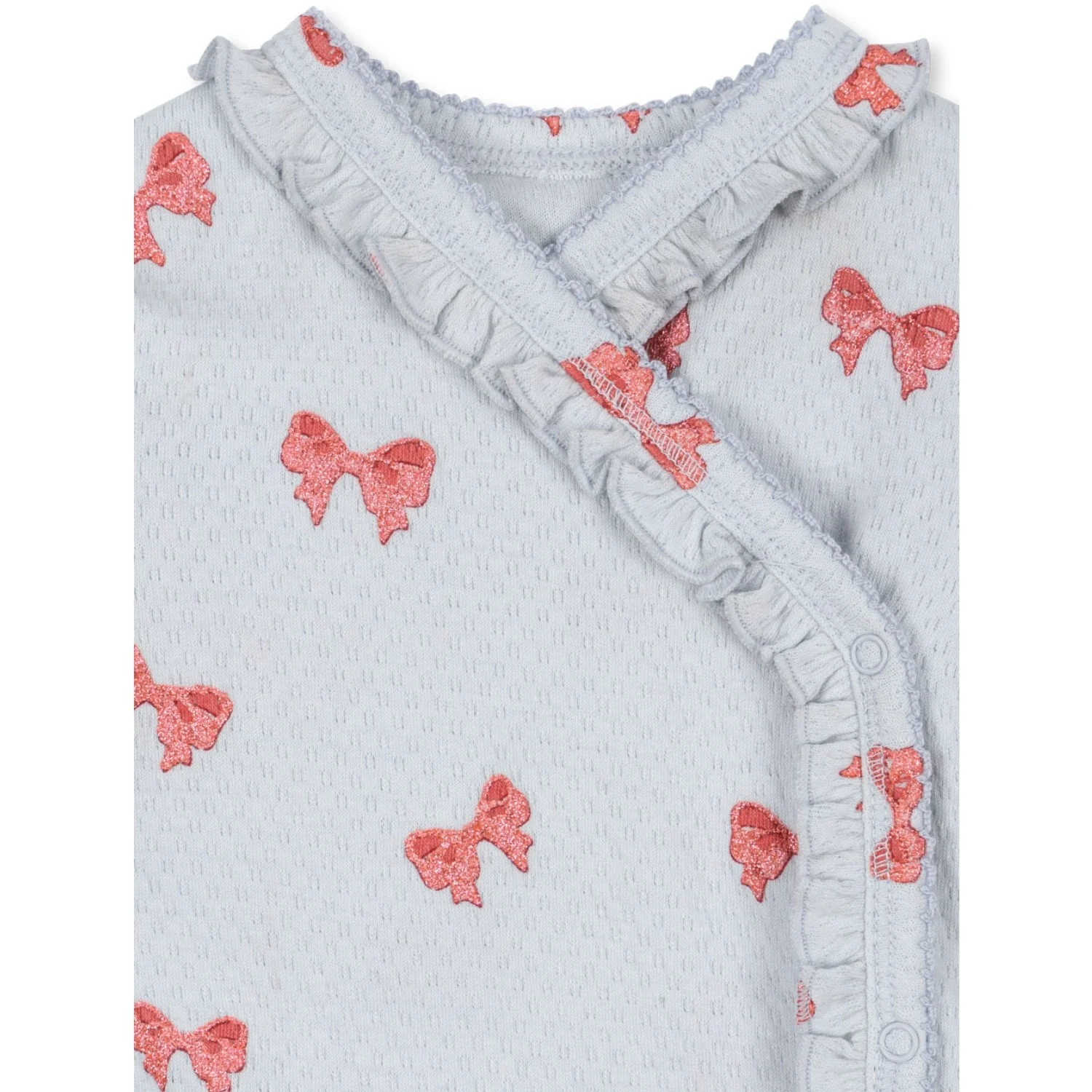 Konges Sløjd Rosia Blue Bow Sui Newborn Flæse Body GOTS - Image 4