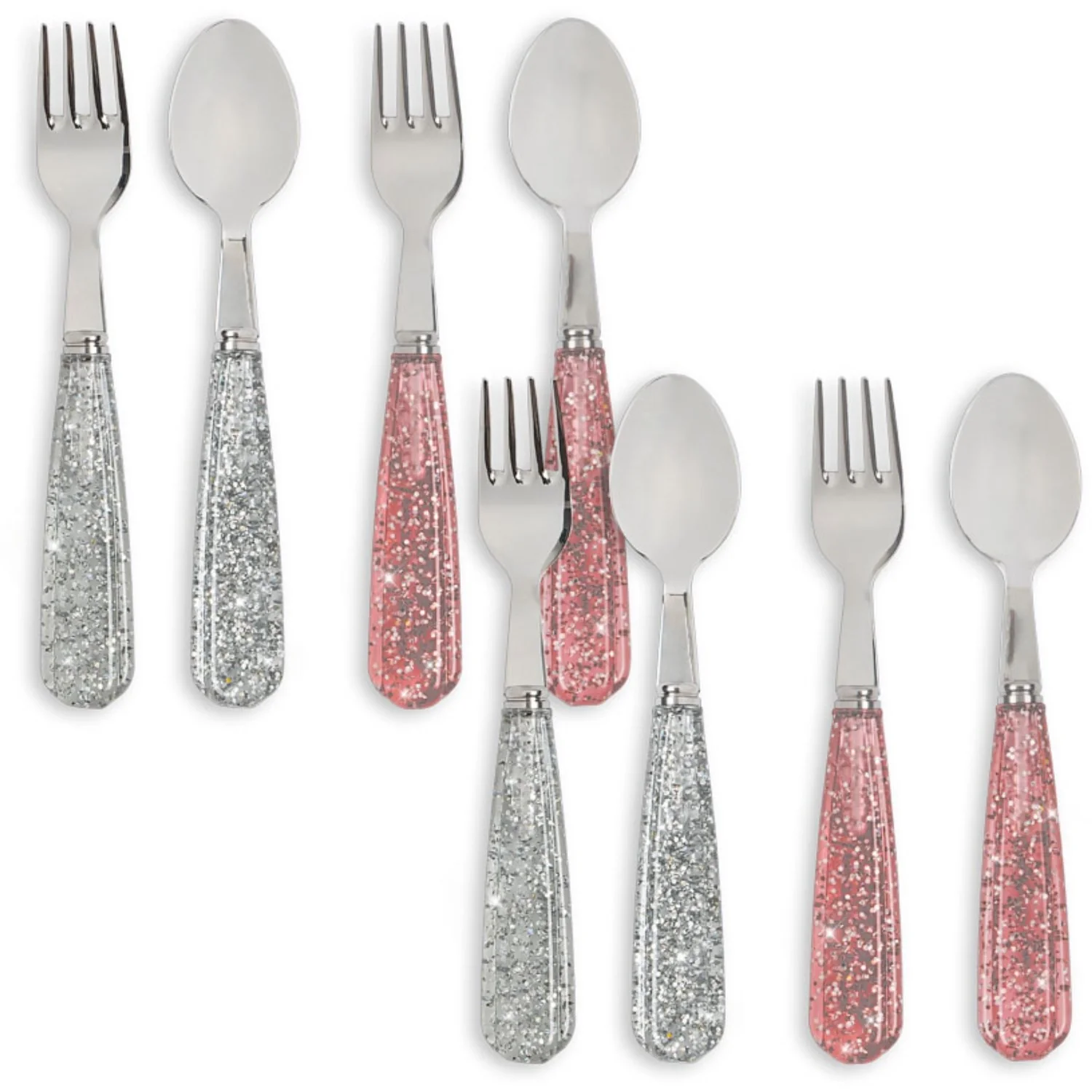 Konges Sløjd Sparkling Blush/Sparkling Blue 8 Pak Sparkly Bestik